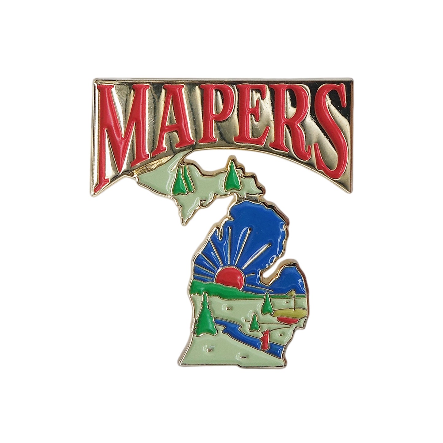 MAPERS ピンズ ミシガン州 地図型