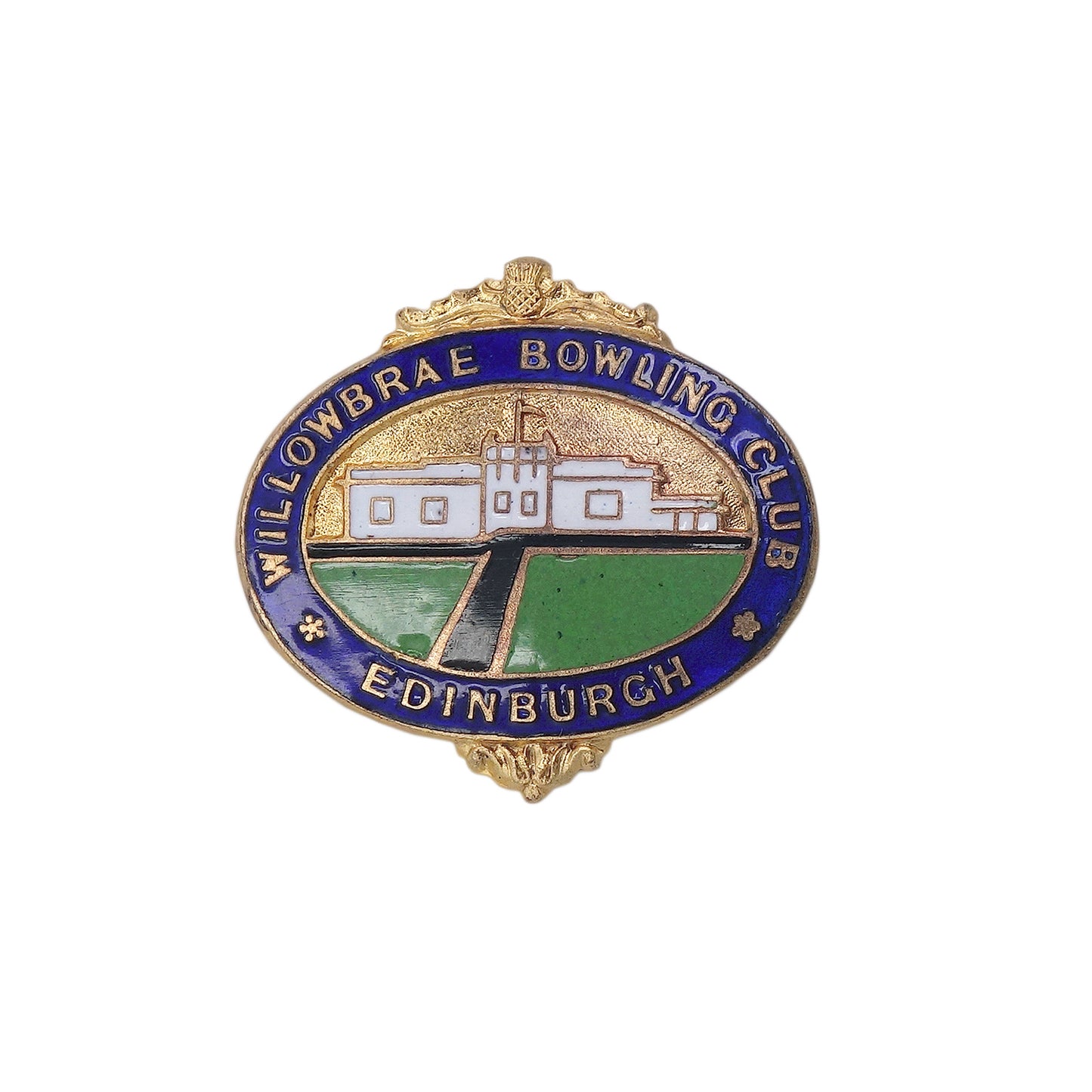 WILLOWBRAE BOWLING CLUB ピンバッジ バッチ 英国 ローンボウルズクラブ