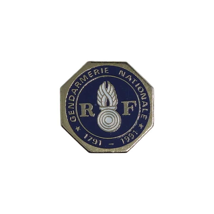 フランス国家憲兵隊 ピンズ Gendarmerie Nationale RF 留め具付き