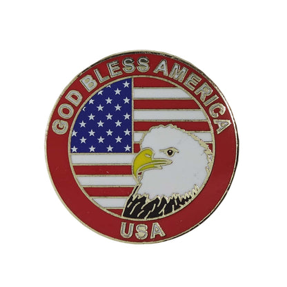 GOD BLESS AMERICA 星条旗 イーグル ピンズ 留め具付き
