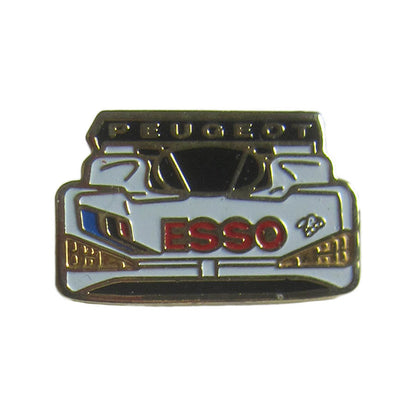 ピンズ 自動車 レーシングカー PEUGEOT プジョー　ESSO エッソ 留め具付き レトロ