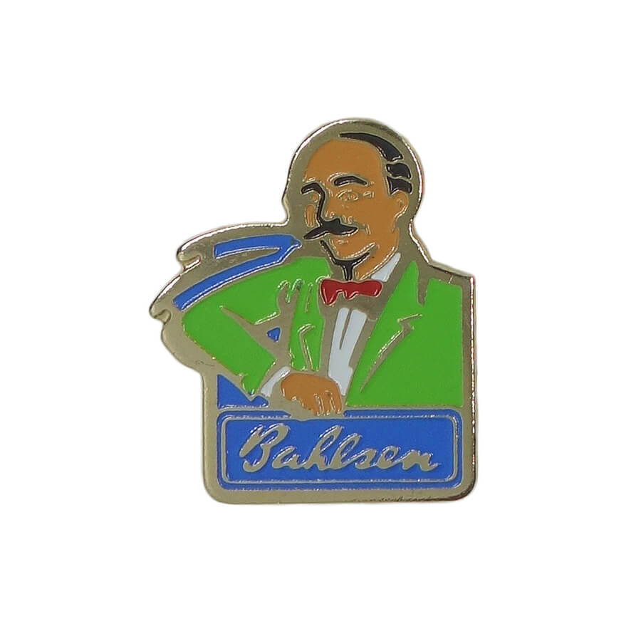 ビンテージ ピンズ お菓子ブランド BAHLSEN 紳士 留め具付き