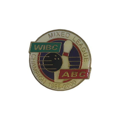 WIBC ABC ボウリング ピンズ MIXED LEAGUE CHAMPION 留め具付き