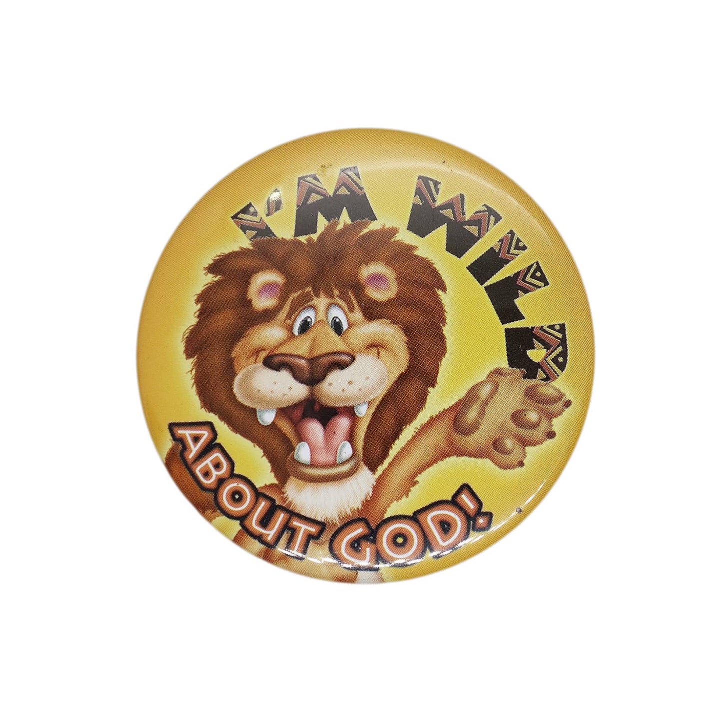 I'M WILD ABOUT GOD! 缶バッジ バッチ ライオン