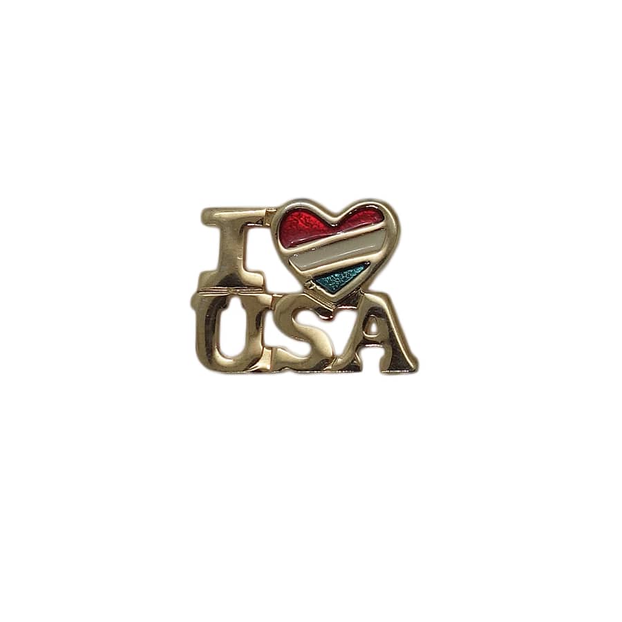 I Love USA ピンズ AVON エイボン 留め具付き