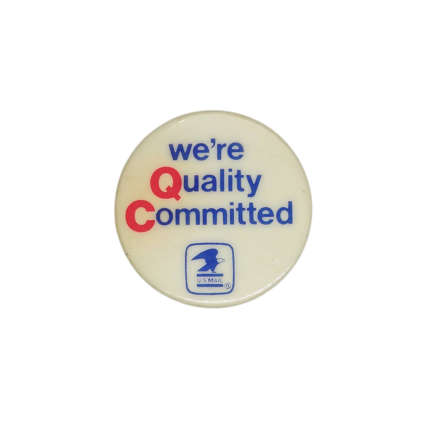 U.S. MAIL 缶バッジ ビンテージ バッチ we're Quality Committed