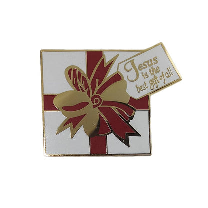 Jesus is the best gift of all ピンズ キリスト 留め具付き