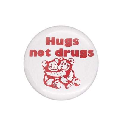 Hugs not drugs 缶バッジ バッチ