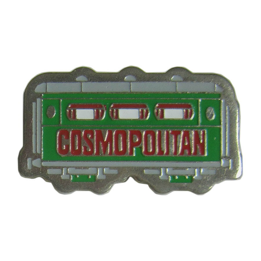 ピンズ 列車 COSMOPOLITAN コスモポリタン 留め具付き ピンバッジ
