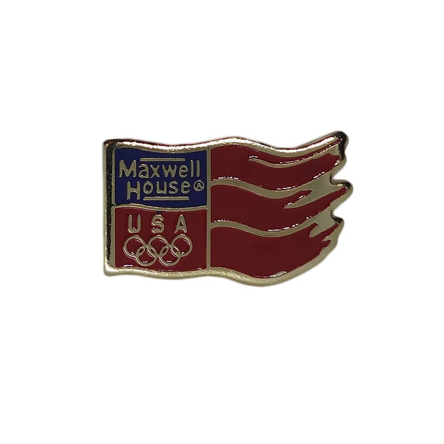 USA オリンピック ピンズ 五輪 Maxwell House 留め具付き