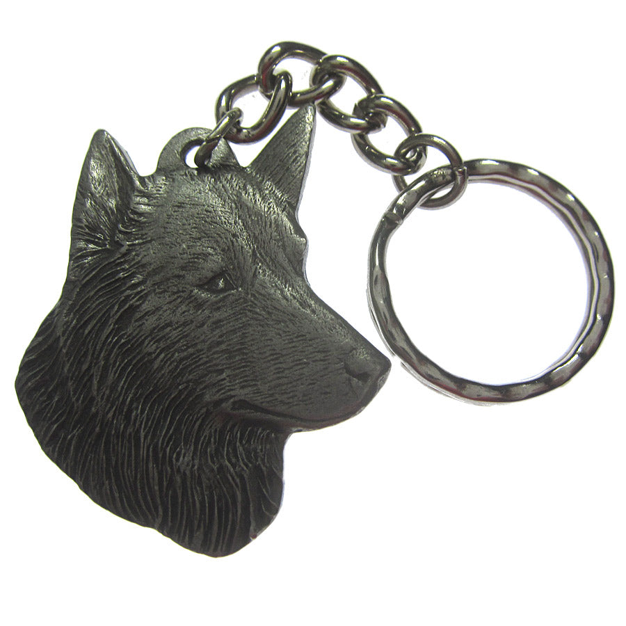 キーホルダー 犬 ベルジアン・シープドッグ Rawcliffe ピューター ヴィンテージ