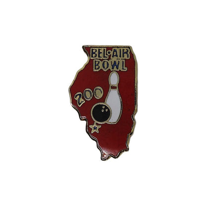 BEL・AIR BOWL ボウリング場 ピンズ イリノイ州 地図型