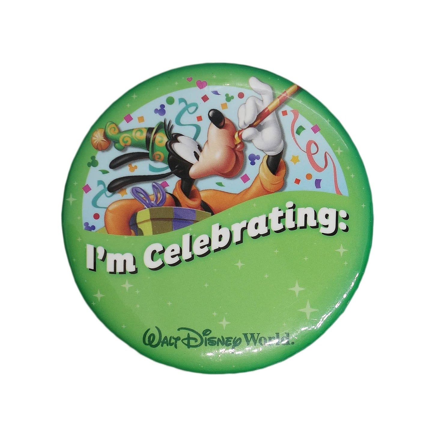 Disney ディズニーワールド I'm Celebrating グーフィー 缶バッジ