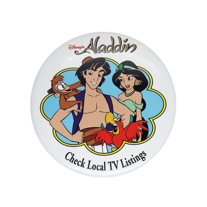 Disney ディズニー Aladdin アラジン&ジャスミン 缶バッジ プロモーション
