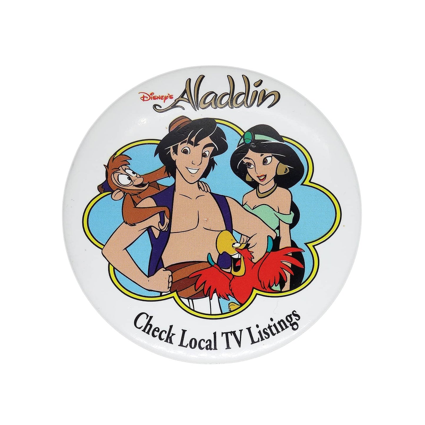 Disney ディズニー Aladdin アラジン&ジャスミン 缶バッジ プロモーション