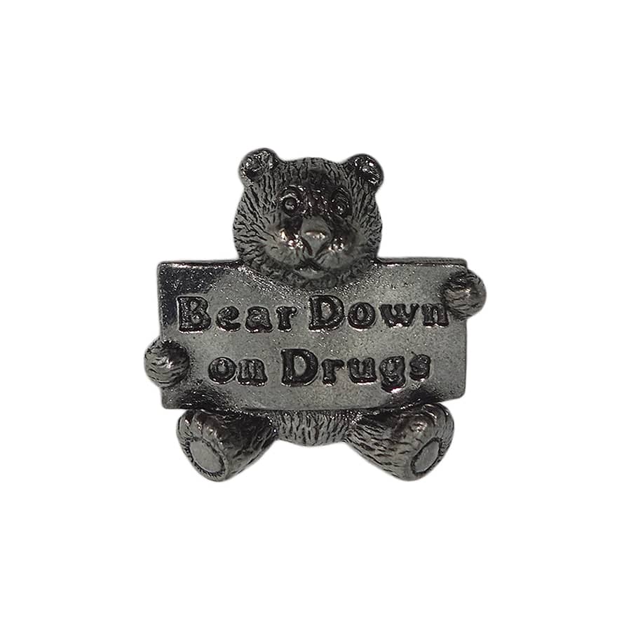 Bear Down on Drugs ピンズ テディベア 留め具付き
