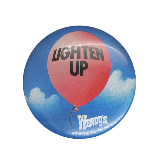 Wendy's ウェンディーズ 缶バッジ バッチ LIGHTEN UP
