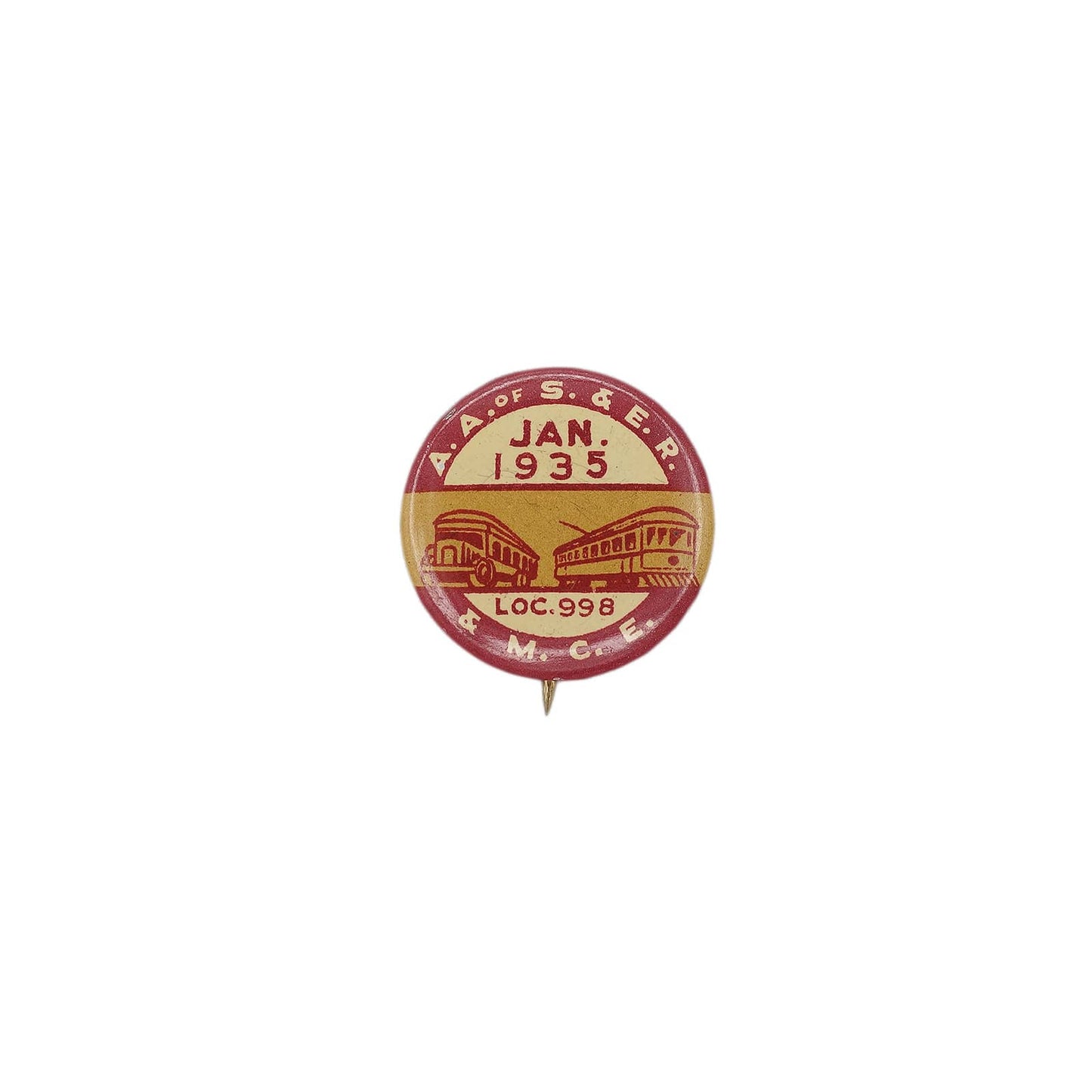 A.A. of S. & E.R. & M.C.E. 1935年 ビンテージ 缶バッジ バッチ