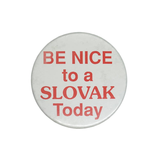 BE NICE to a SLOVAK Today 缶バッジ バッチ