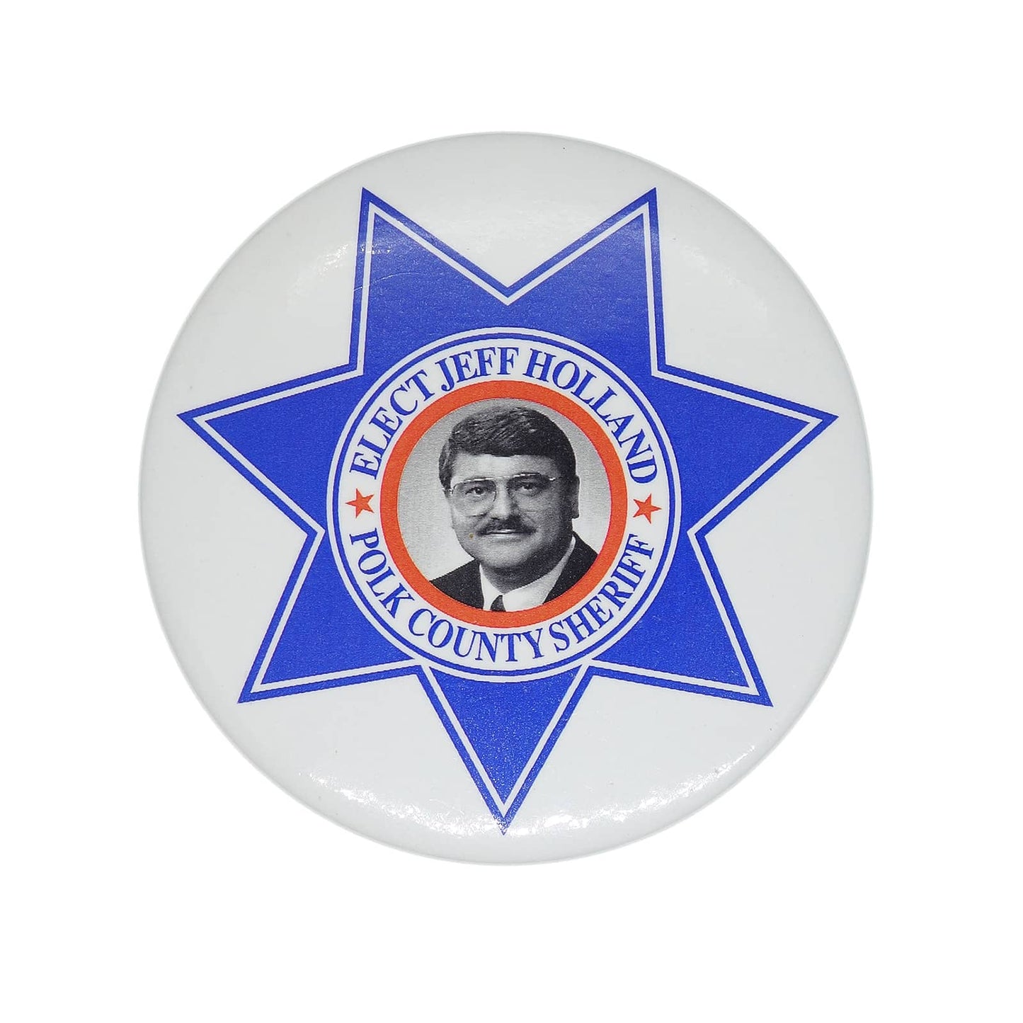 POLK COUNTY SHERIFF 缶バッジ バッチ JEFF HOLLAND