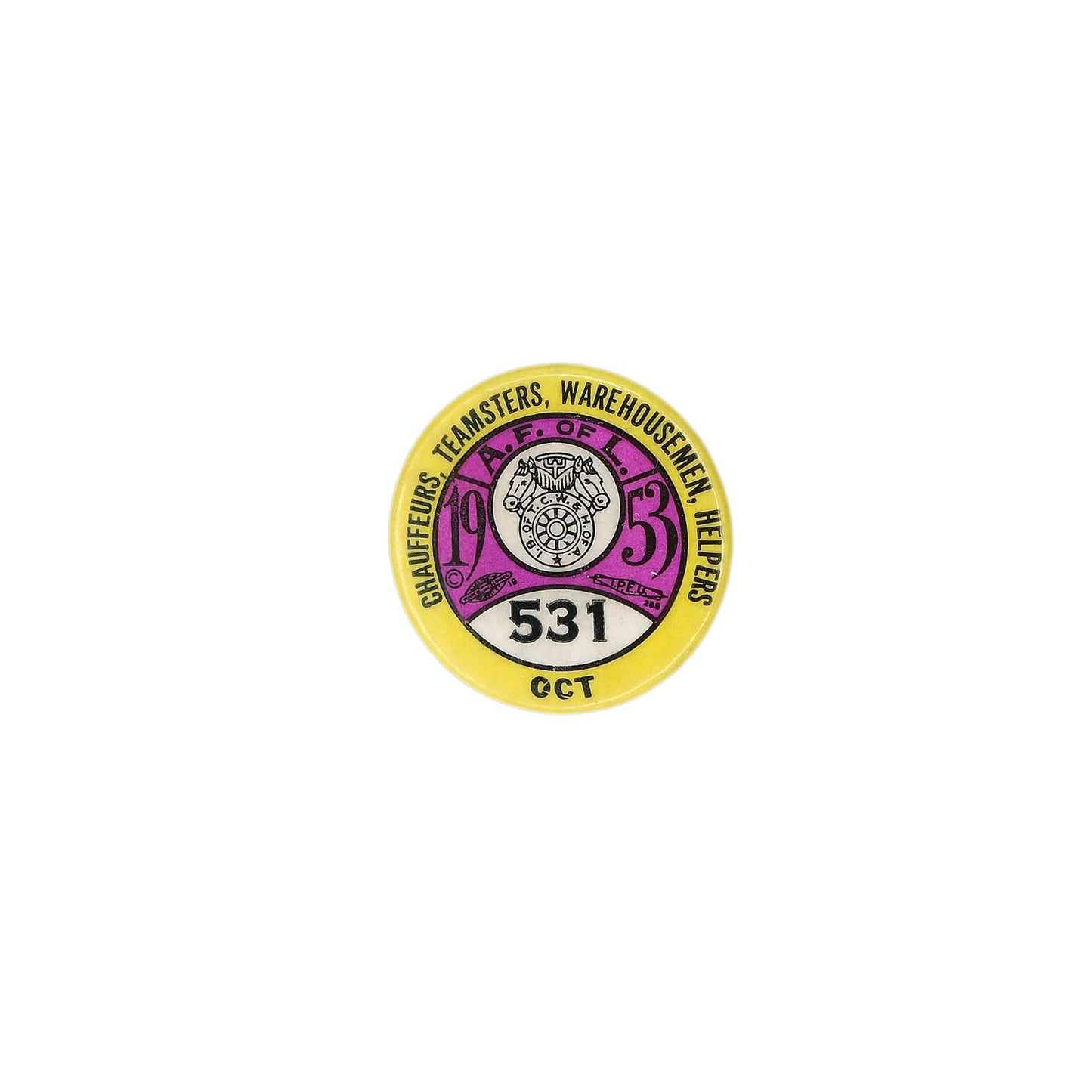 TEAMSTERS UNION 1953年 ビンテージ 缶バッジ バッチ