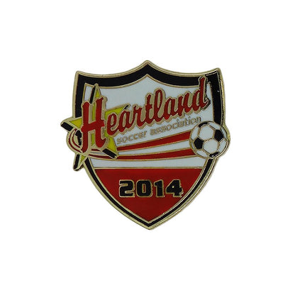 Heartland Soccer Association ピンズ ユースサッカー 留め具付き