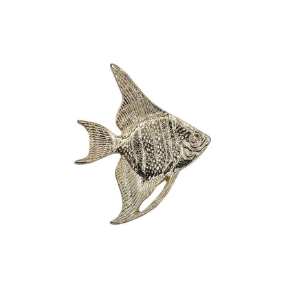 エンゼルフィッシュ 魚 ピンズ 金色