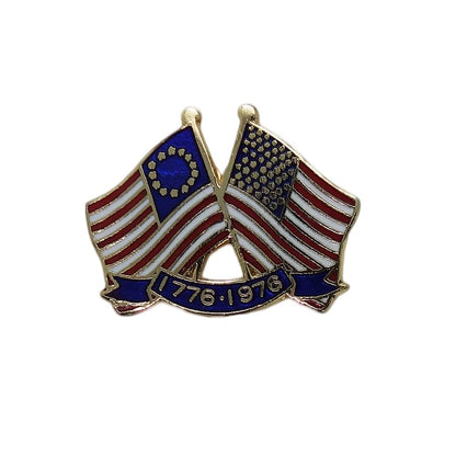1776-1976 アメリカ建国200周年 ブローチ 星条旗