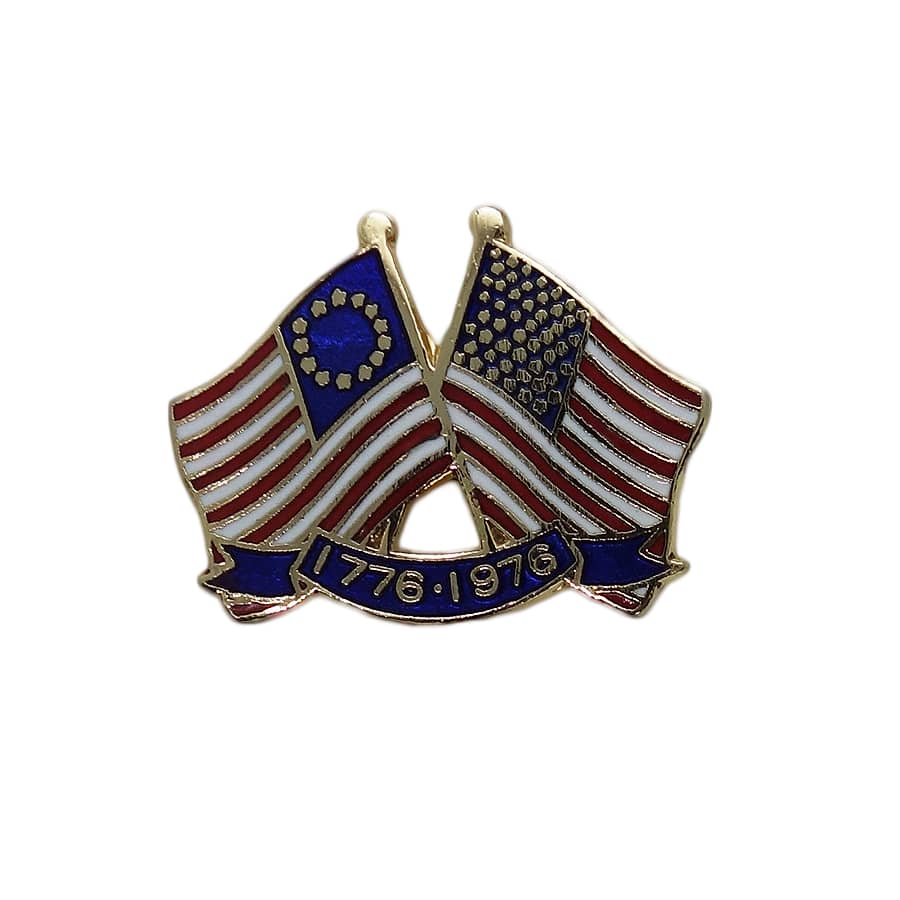 1776-1976 アメリカ建国200周年 ブローチ 星条旗