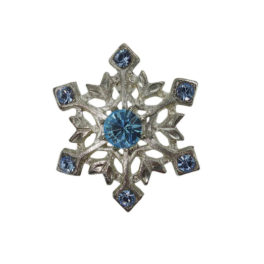 雪の結晶 ピンズ ラインストーン LIT USA 留め具付き