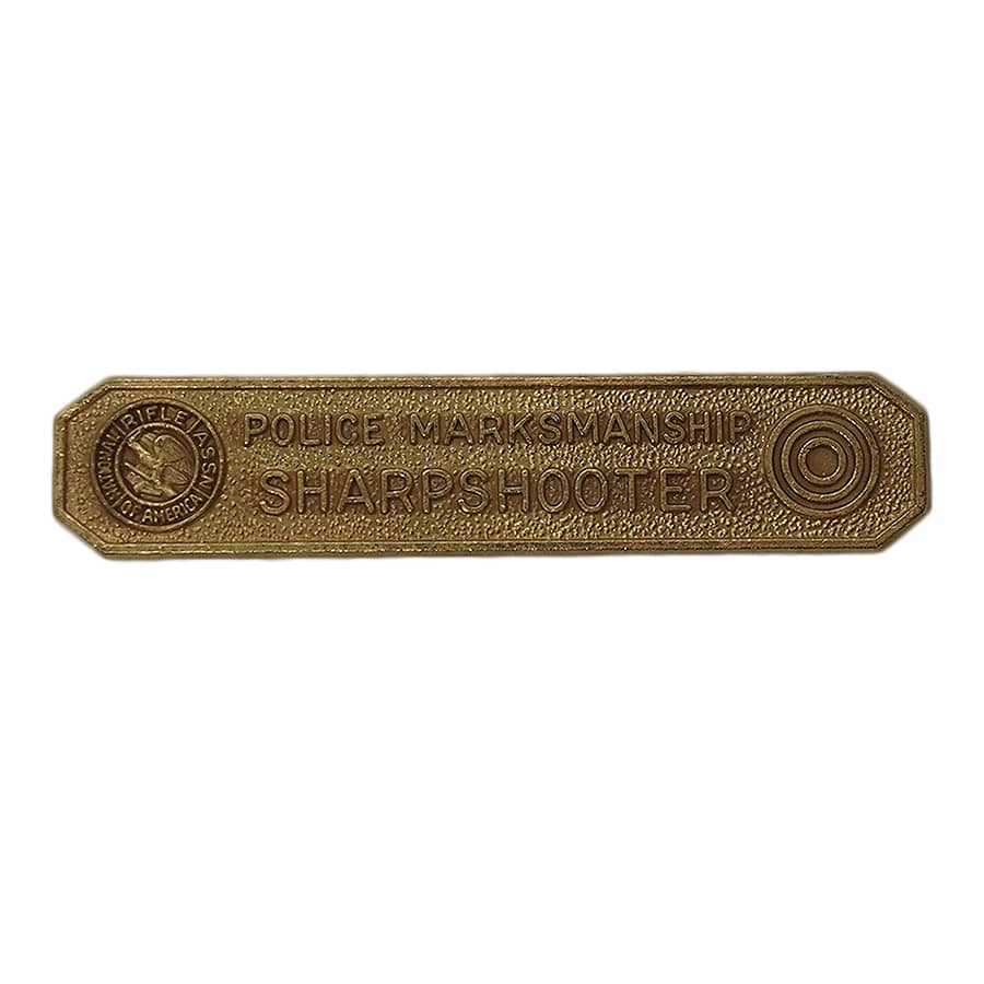 SHARPSHOOTER ピンズ POLICE MARKSMANSHIP 留め具付き 警察射撃