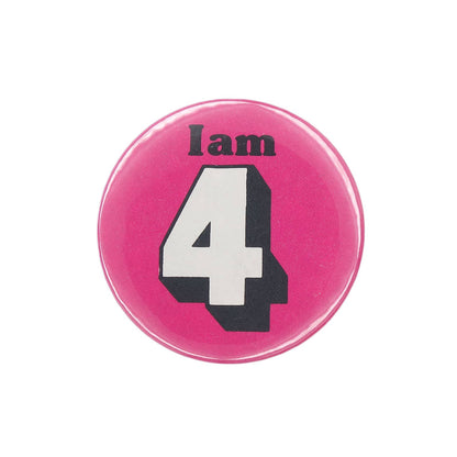 I am 4 缶バッジ バッチ 4歳 誕生日