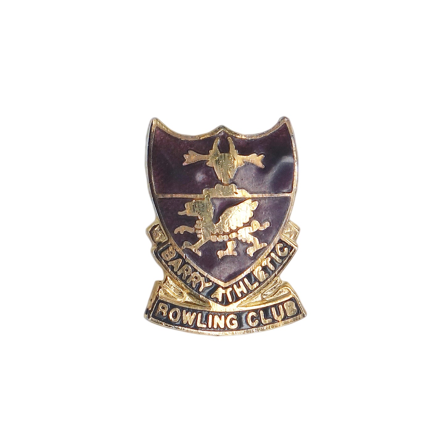 BARRY ATHLETIC BOWLING CLUB ピンバッジ 英国 ローンボウルズクラブ