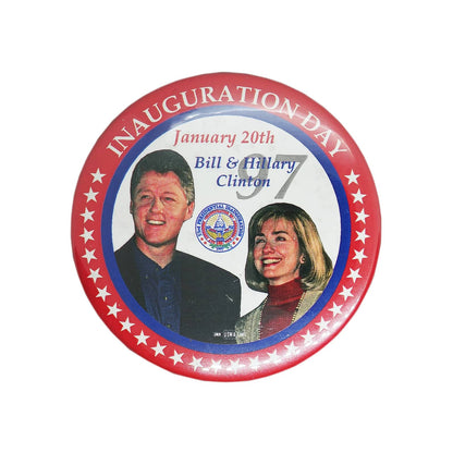1997 ビル&ヒラリー クリントン Inauguration Day 缶バッジ