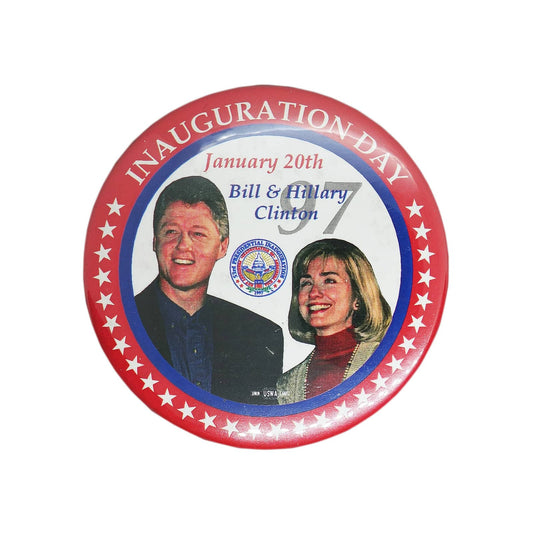 1997 ビル&ヒラリー クリントン Inauguration Day 缶バッジ