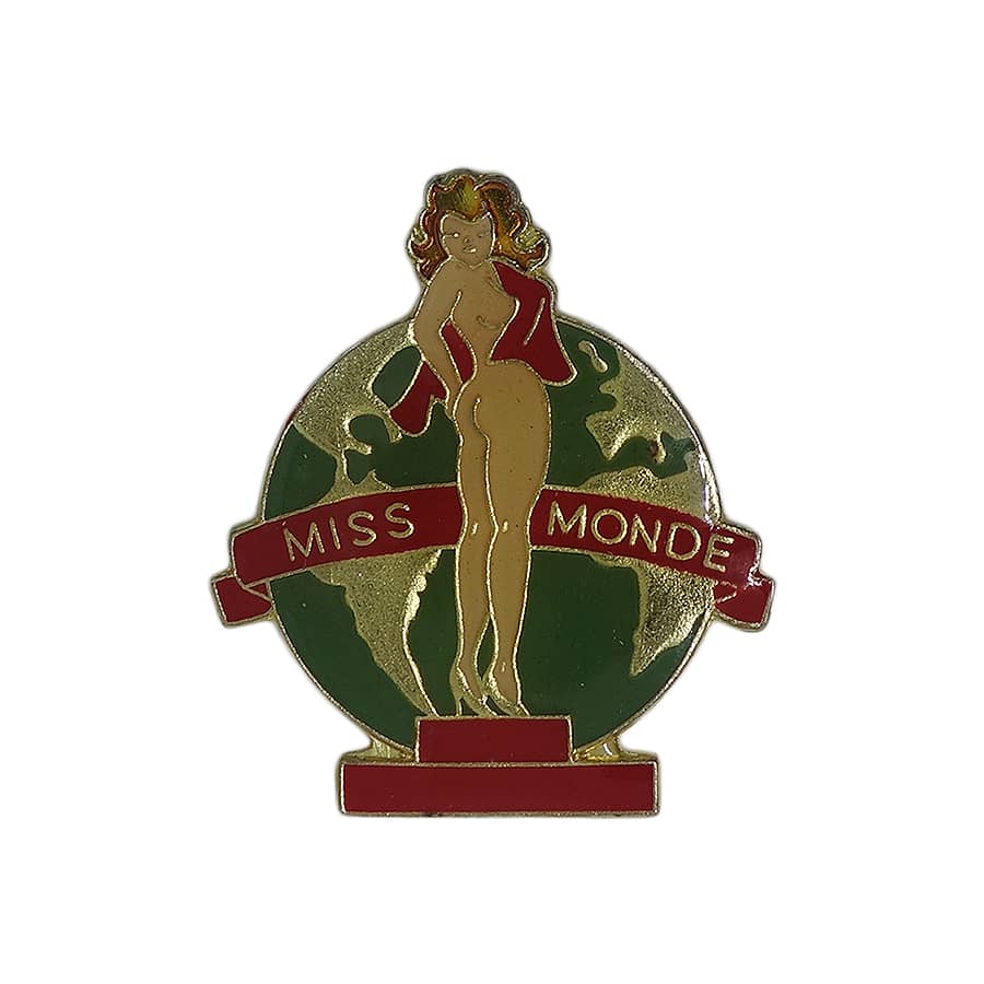 MISS MONDE 女性 ピンズ ミス・ワールド 留め具付き