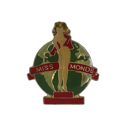 MISS MONDE 女性 ピンズ ミス・ワールド 留め具付き
