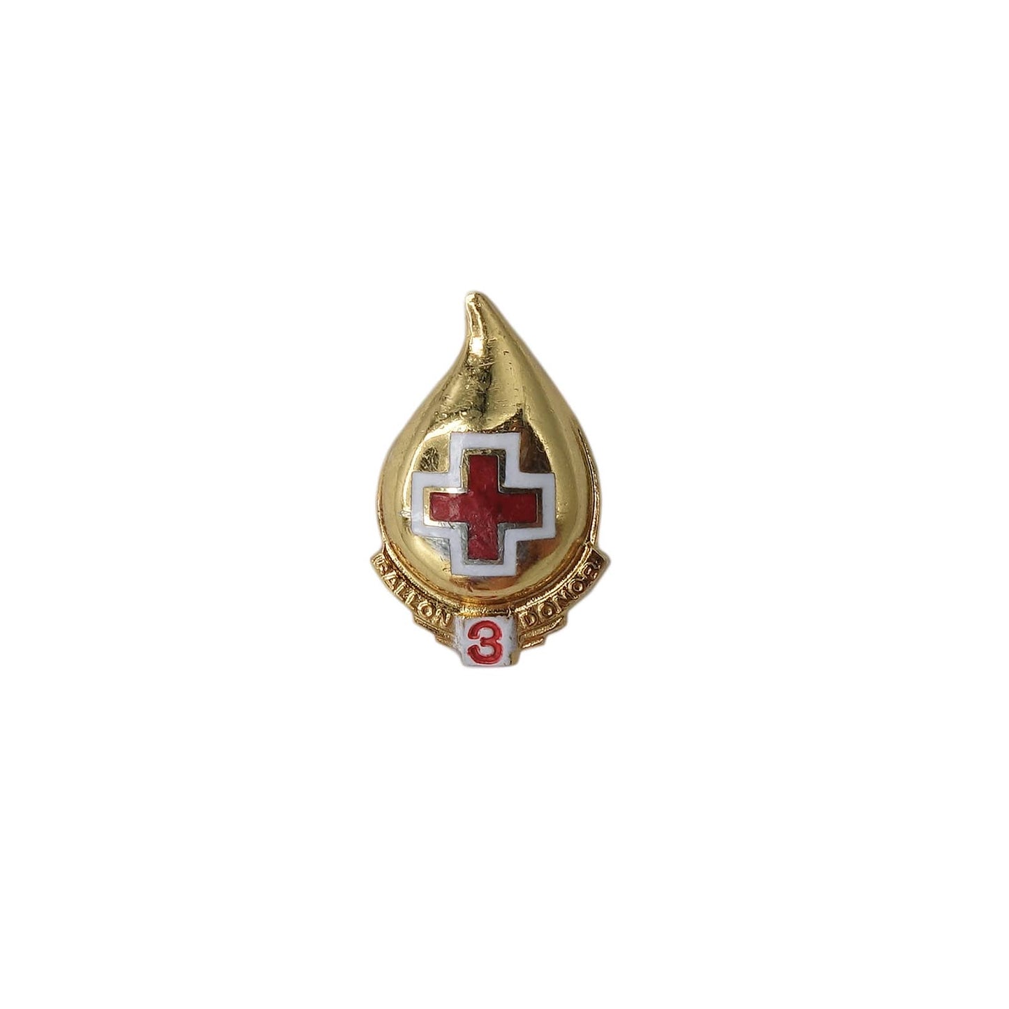 赤十字 献血 ピンズ RED CROSS レッドクロス 3 Gallon Blood Donor