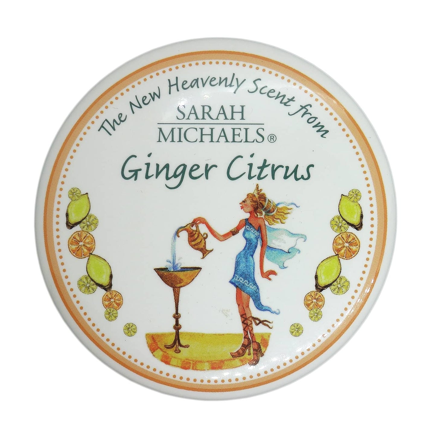 SARAH MICHAELS Ginger Citrus 缶バッジ バッチ