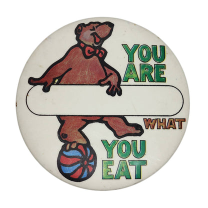 You Are What You Eat 缶バッジ バッチ くま