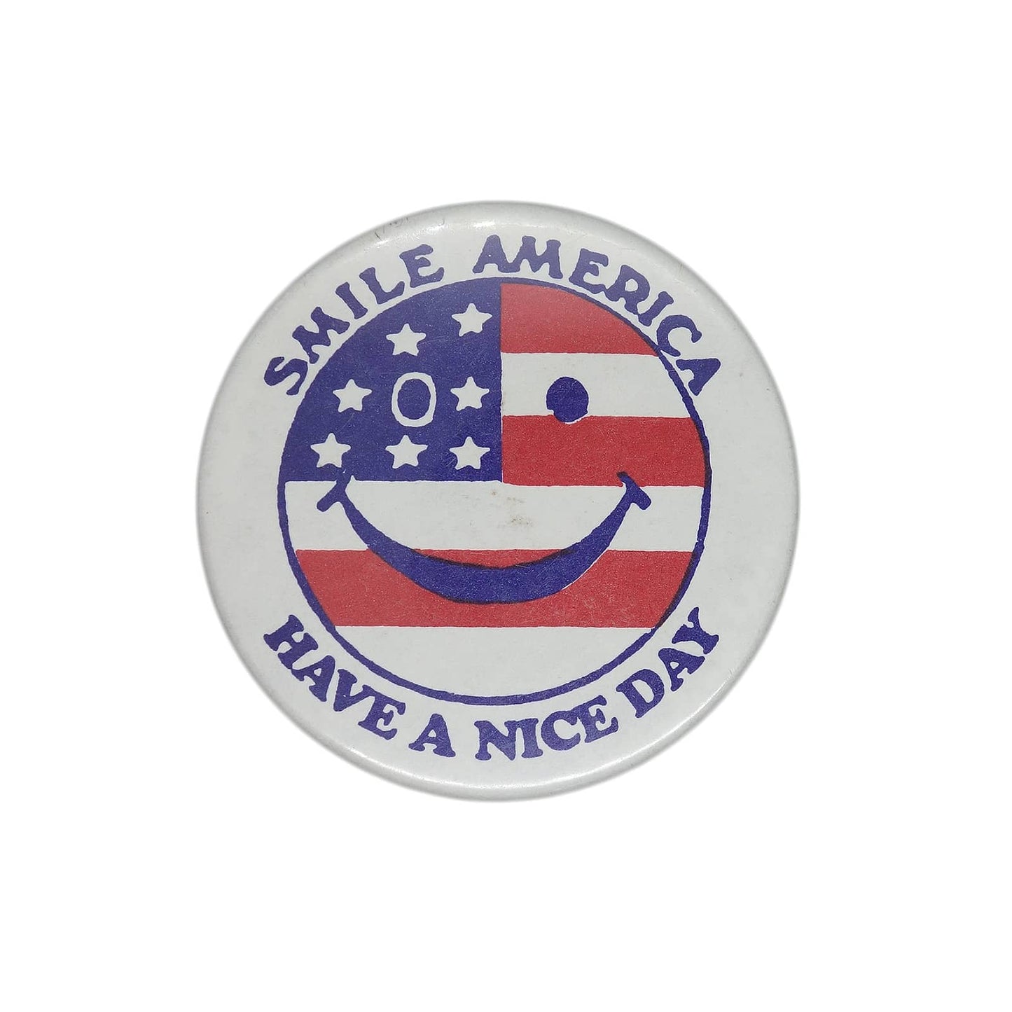 SMILE AMERICA スマイリーフェイス 缶バッジ HAVE A NICE DAY