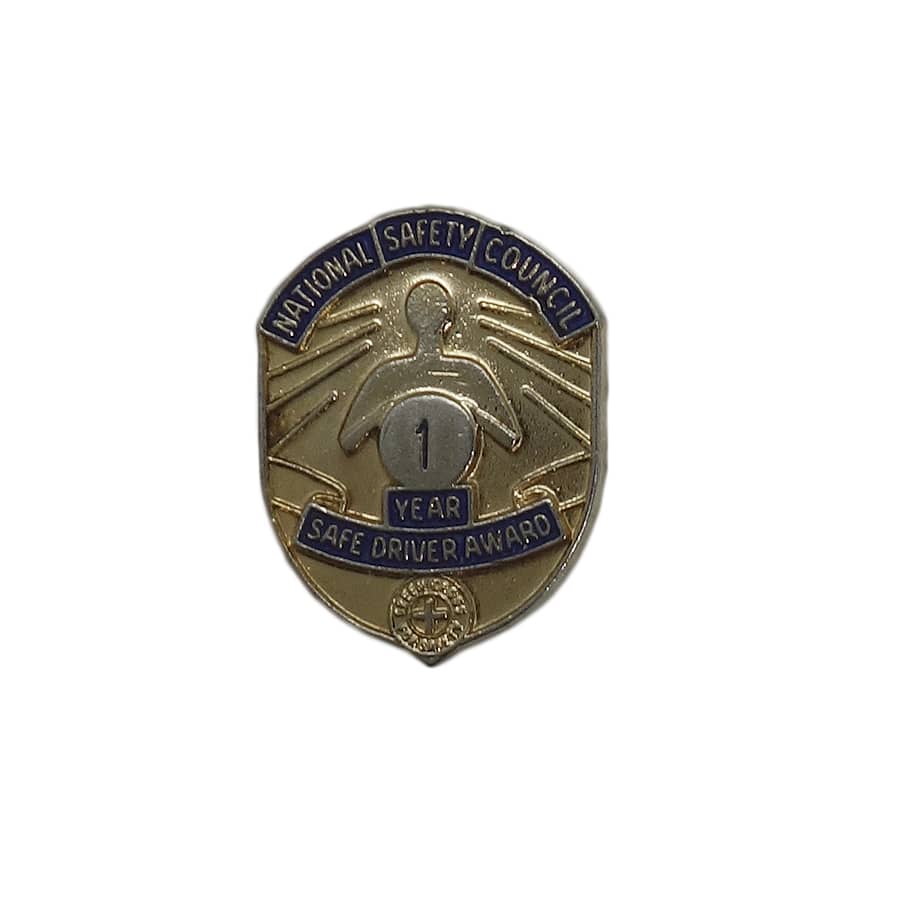 NATIONAL SAFETY COUNCIL アワード ピンズ 1 YEAR 留め具付き