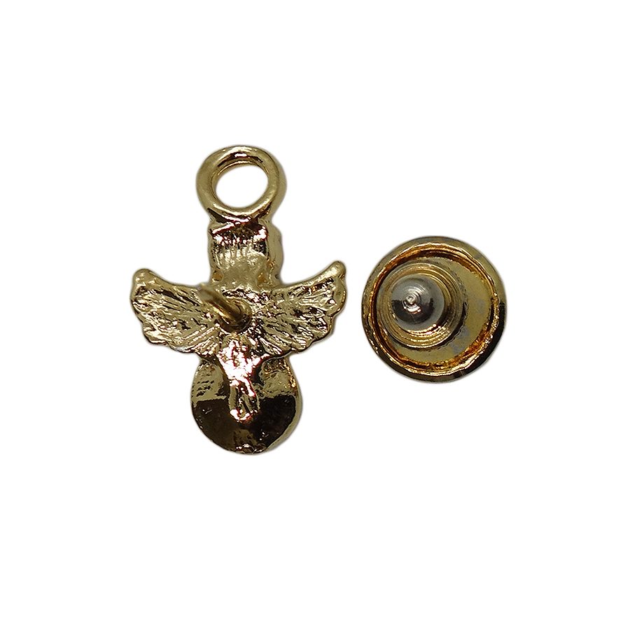 ラインストーン 天使 ピンズ エンジェル 留め具付き