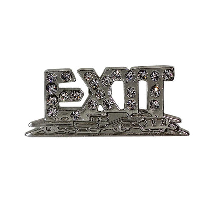 EXIT ピンズ ラインストーン 文字