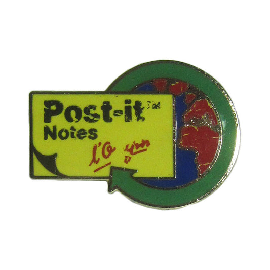 ピンズ Post it ポストイット 付箋 留め具付き レトロ ピンバッジ