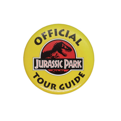 映画 JurassicPark ジュラシックパーク 缶バッジ OFFICIAL TOUR GUIDE