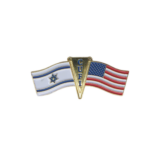 CUFI イスラエル国旗×星条旗 ピンズ Christians United for Israel