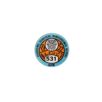 TEAMSTERS UNION 1952年 ビンテージ 缶バッジ バッチ