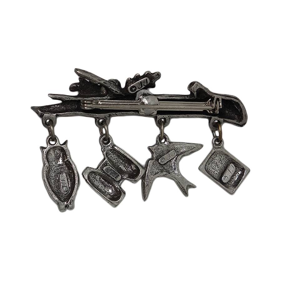 バードウォッチング ブローチ 野鳥観察 JONETTE JEWELRY