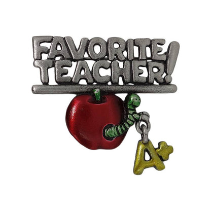 FAVORITE TEACHER ブローチ 林檎 芋虫 JONETTE JEWELRY
